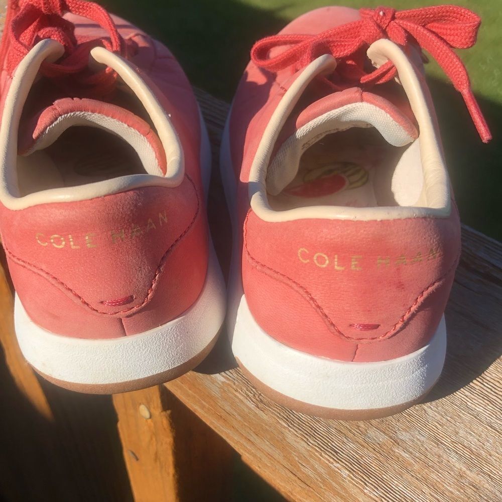 Cole Han pink salmon grand pro os women’s suede leather lace up sneaker size 6 - Picture 5 of 9